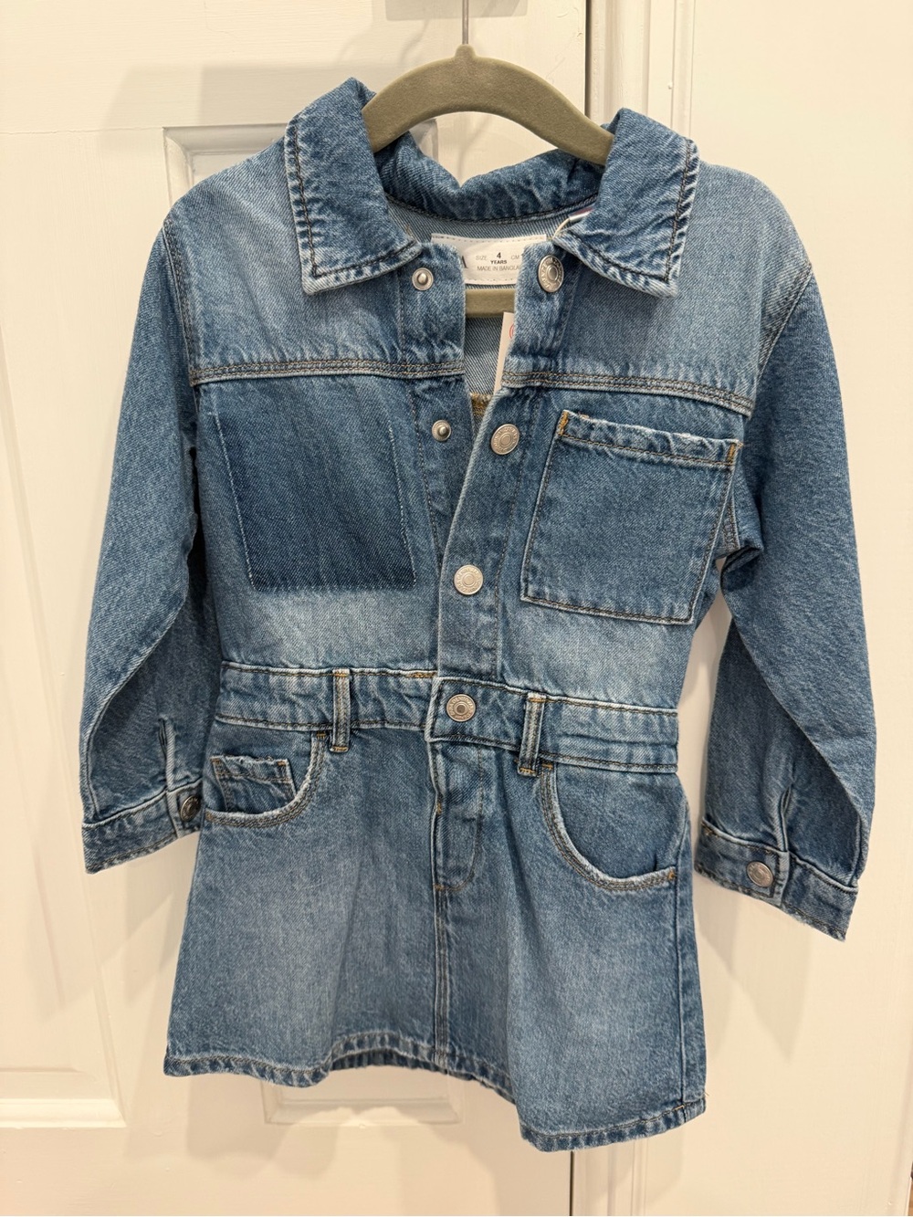 Zara kids denim dress NWT size 4